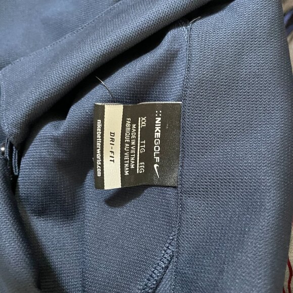 Nike Golf Men's Navy Blue Short Sleeve Polo Shirt 2XL Worthington Steel - Picture 7 of 7